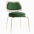 Plum Purple Velvet Dining Chair with Golden Metal Frame Modern Minimalist Design