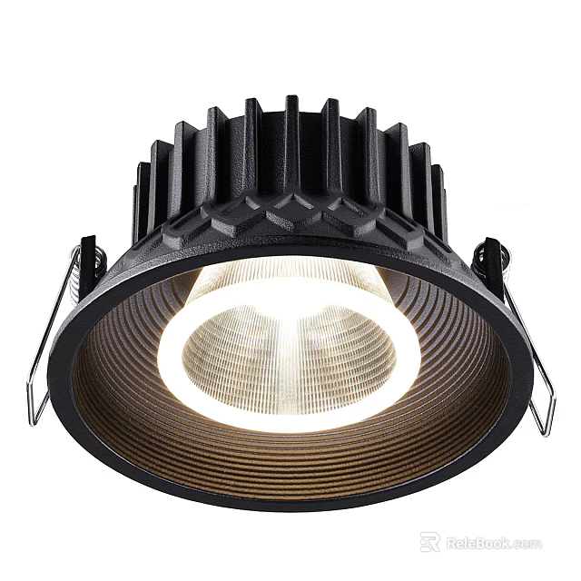 Black Recessed Downlight Spotlight With Modern Design And Bright LED Illumination 3d model 