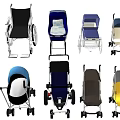Assorted Wheelchairs And Strollers With Various Designs Colors And Styles