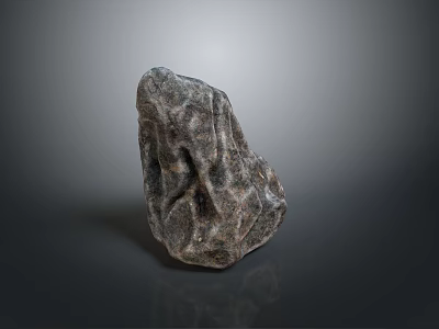 Unique Stone And Wood Decorative Piece For Modern Interior Design Project 3d model