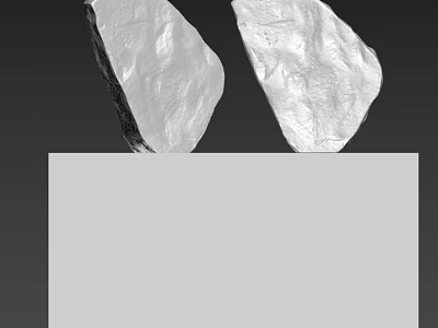 Minimalist Decorative Ornament Set With Stone Inspired Design On White Base 3d model
