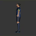 Blue Football Jersey Featuring Emirates Logo Number 10 And Captain Armband