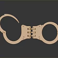 Golden Metal Handcuffs With Reflective Surface And Sturdy Lock For Household Use