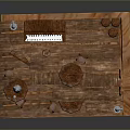 Miniature Wooden Room Model Interior With Piano Bookshelf Table Chairs And Chandelier