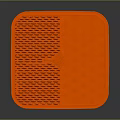 Vibrant Orange Silicone Kitchen Mat with Textured Surface and Honeycomb Pattern for Heat Resistance
