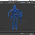 Zombie Biochemical Warrior Science Fiction Warrior Death Warrior Avenger Biochemical Crisis Low Face Number Low Model Simple Model Game Movie Level Super Realistic 3d model