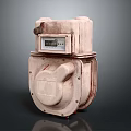 Old Rusty Gas Meter Featuring Analog Dial And Metal Casing Design