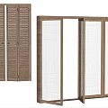 Wooden Louvered and Screen Design Folding Doors for Home Interiors