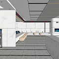 Modern Administrative Service Hall With Spacious Lobby Reception Desk And Self Service Kiosks