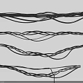 Black Braided Cords With Various Weaving Patterns For Practical Household Supplies 3d model