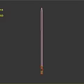 Tall Green Pole With Shiny Silver Metal Base On Gray Gradient Background