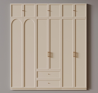 French Cream Air Cabinet Door 3d model