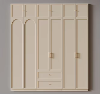 French Cream Air Cabinet Door 3d model
