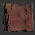 Rough Textured Red And Gray Gradient Cube With Sculptural Rock Like Appearance 3d model