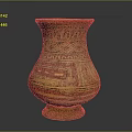 Traditional Handcrafted Decorative Pottery Jar With Geometric Patterns And Colorful Details