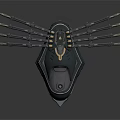 Black Industrial Mechanical Equipment Featuring Multiple Extended Metal Arms And Structural Design