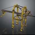 Yellow Heavy Duty Industrial Crane With Extended Boom And Cargo Lifting Structure
