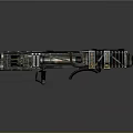 Sci Fi Weapon With Intricate Mechanical Design And Shiny Metal Components