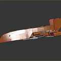 Futuristic Red Cosmic Spaceship With Modular Structure And Detailed Design Elements