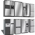 Modern Stainless Steel Refrigerators and Freezers in Various Stylish Designs