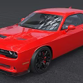 Red Muscle Car With Sleek Exterior Design And Black Alloy Wheels