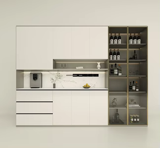 Modern Wine Cabinet 3d model