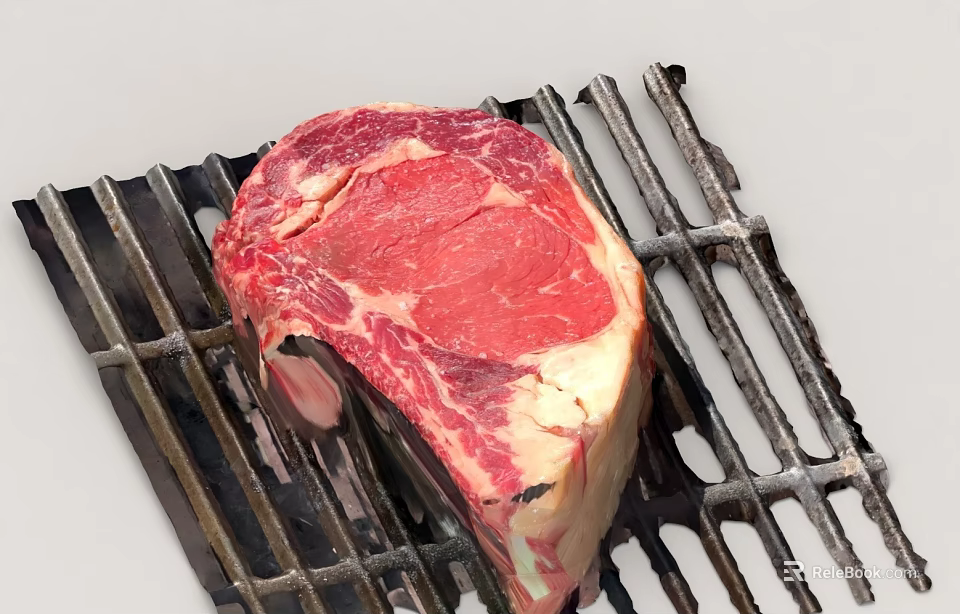 Juicy T bone Steak On Hot Grill With Perfect Marbling And Fresh Appearance 3d model 
