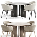 Modern Dining Table and Chair 3d model