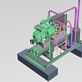 Condensing unit and cooling tower Mechanical equipment Production equipment Industrial machine tools 3d model