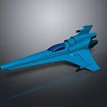 Blue Jet Fighter Aircraft Model With Streamlined Design Cockpit And Wings
