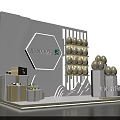 Aoyuan Zhongxin Yufu Modern Photo Check In Spot With Golden Decorations And Gift Box Structures
