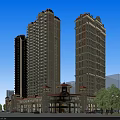 High Rise Residential Buildings Featuring Modern Exterior And Surrounding Greenery And Roads