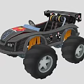 Toy Monster Truck With Cartoon Character Design And Large Off Road Wheels