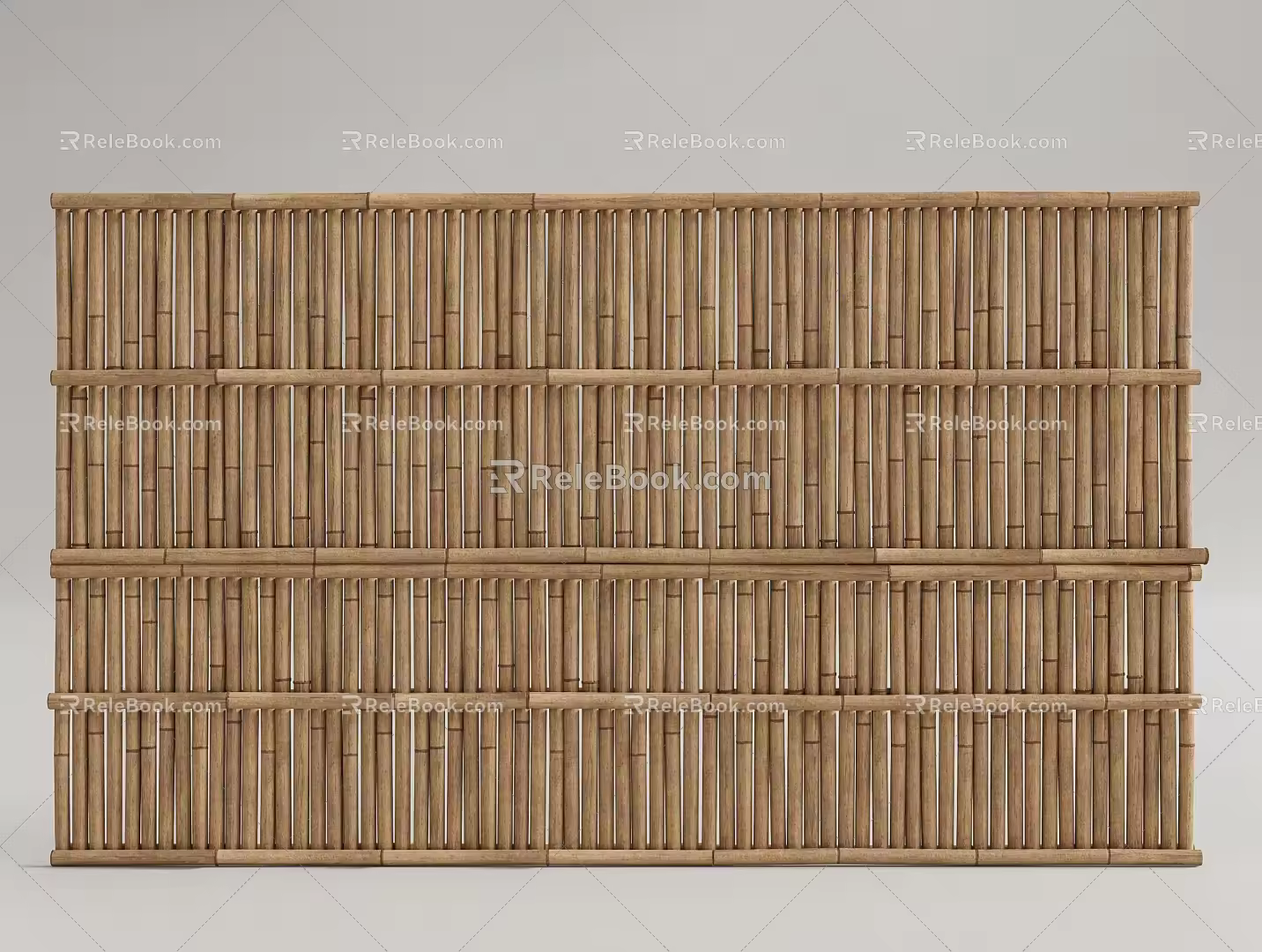 Modern Fence Bamboo Fence Partition Fence Barrier Courtyard Fence Enclosure 3d model