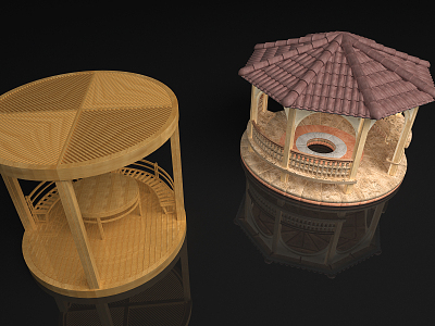 European-style pavilion model