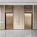 modern elevator hall elevator car 3d model