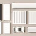 Collection of Various Modern Heating Radiators in Different Styles and Colors