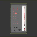 portable synthesizer mixer reverberator tuner mixer mixing equipment 3d model