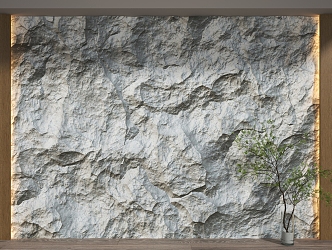 rubble background wall molten rock 3d model