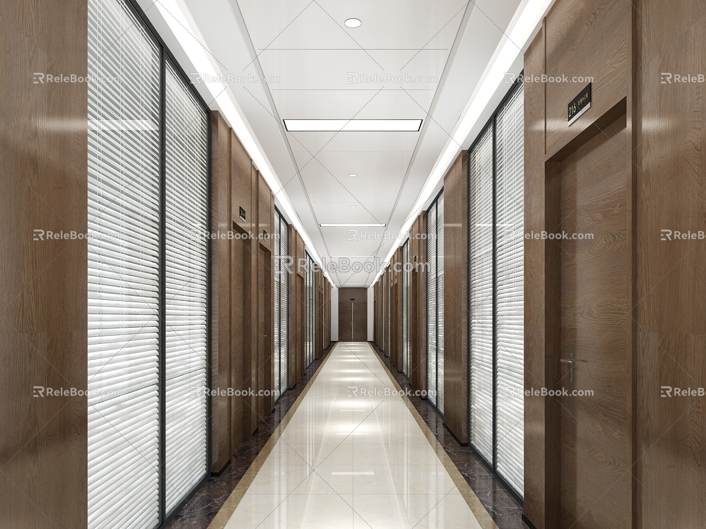 Modern Corridor Office Corridor 3d model