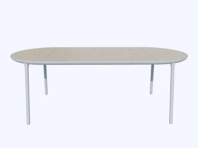 mindo Outdoor Courtyard Garden Terrace Balcony Long Table Oval Table Cave Stone Dining Table 3d model