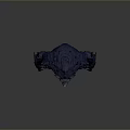 Fierce Wolf Like Creature 3D Model With Dark Blue Fur Sharp Teeth And Claws