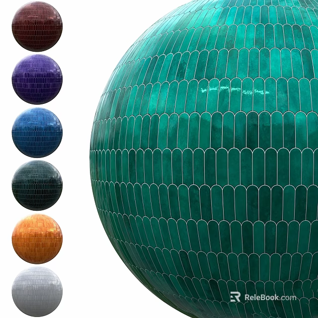 Spherical Structural Components With Scale Like Panels In Diverse Color Options 3d model 