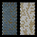 Decorative Partition Design With Triangular Silver Gold White Mosaic Patterns