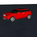 Red Modern SUV With Sleek Exterior And Black Alloy Wheels Design