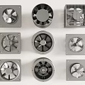 Different Types Of Industrial Ventilation Fans With Metal Structures And Designs