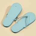 Teal And Purple Flip Flops With Koi Fish Prints Green Straps Wavy Texture Water Ripples