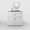 Modern Bedside Tables With Gold Accents Drawers And Decorative Items
