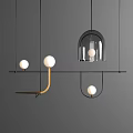 Modern Pendant Chandeliers With Geometric Shapes Metallic Accents And LED Lighting