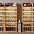 Red Wine Cabinet Display Cabinet Red Wine 3d model